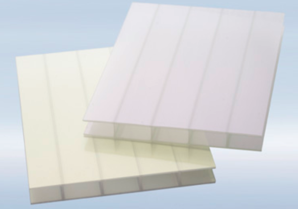 16 mm Stegplatten,  Acryl,  Highlux Sunstop Sky und C-Struktur